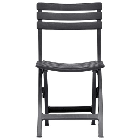 Tuinstoelen inklapbaar 2 st kunststof antraciet 3