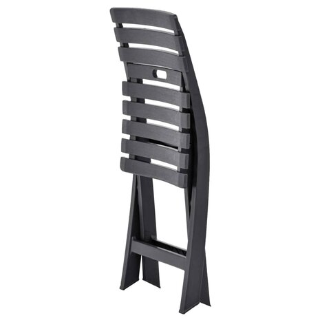 Tuinstoelen inklapbaar 2 st kunststof antraciet 6