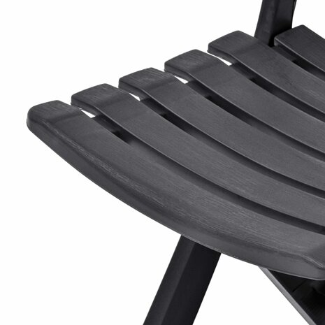 Tuinstoelen inklapbaar 2 st kunststof antraciet 7