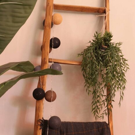 Emerald Kunstplant hangend in pot bamboe 50 cm 1