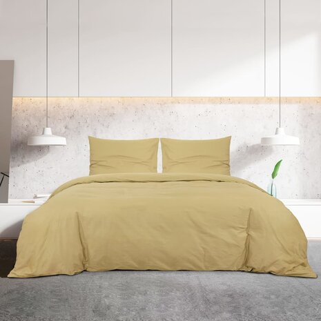 Dekbedovertrekset lichtgewicht 155x220 cm microvezel taupe 3