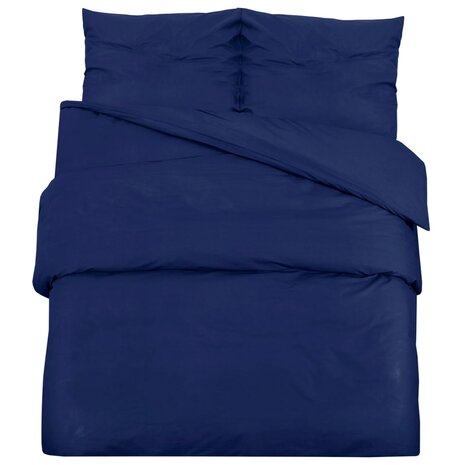 Dekbedovertrekset 155x220 cm microvezel marineblauw 2