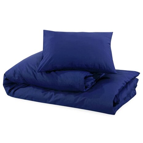 Dekbedovertrekset 155x220 cm microvezel marineblauw 6