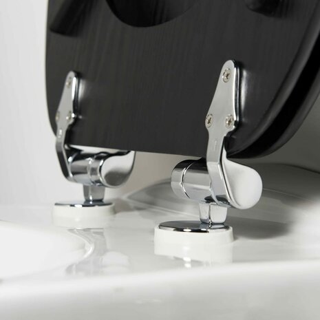 Tiger Soft-close toiletbril Blackwash MDF zwart 252030746 5