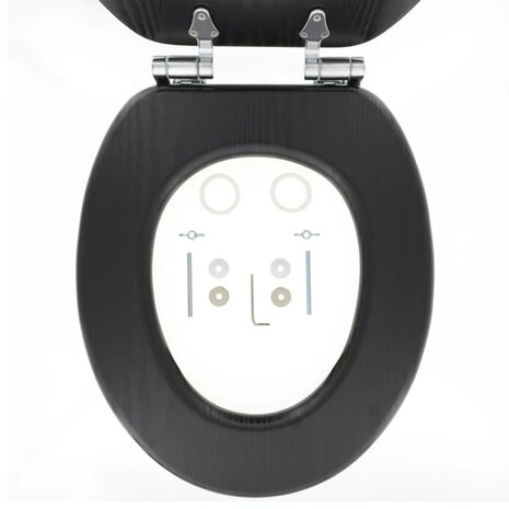Tiger Soft-close toiletbril Blackwash MDF zwart 252030746 7