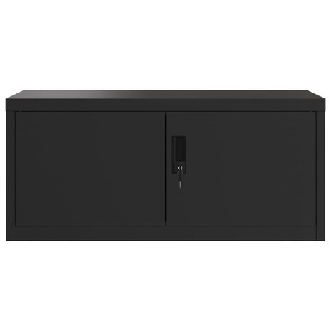 Archiefkast 90x40x145 cm staal zwart 4