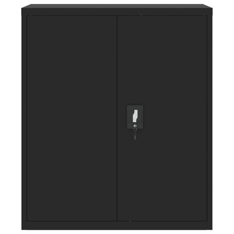 Archiefkast 90x40x105 cm staal zwart 3