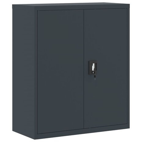 Archiefkast 90x40x105 cm staal antracietkleurig 2