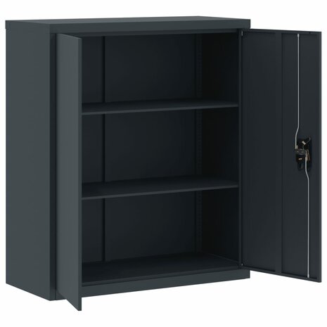 Archiefkast 90x40x105 cm staal antracietkleurig 4