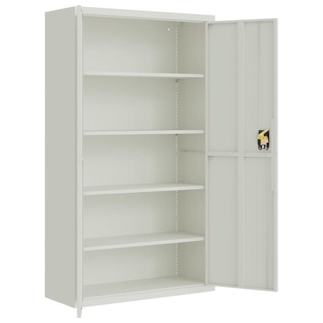 Archiefkast 105x40x180 cm staal lichtgrijs 4
