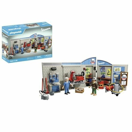 Playset Playmobil Vespa Retro Garage 1