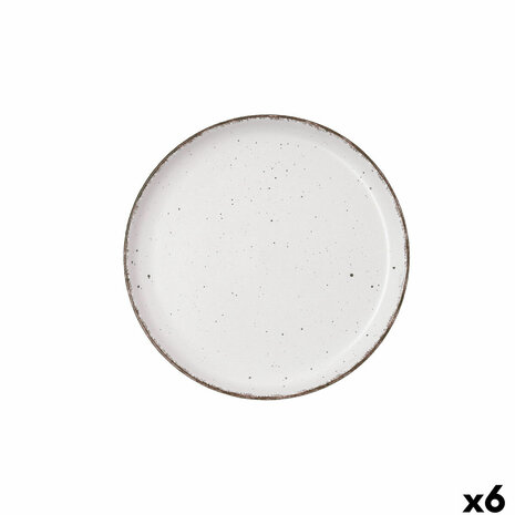 Dessertbord Quid Duna Beige Keramisch 20 x 2,5 cm (6 Stuks) 1