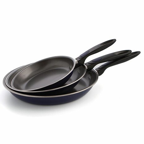 Pannenset Quid Nuit Blauw Metaal (3 pcs) 1