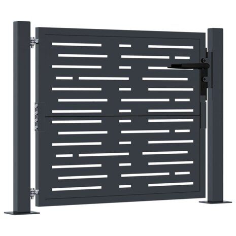 Poort 105x80 cm met vierkantontwerp staal antracietkleurig 2
