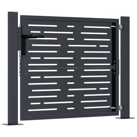Poort 105x80 cm met vierkantontwerp staal antracietkleurig 5