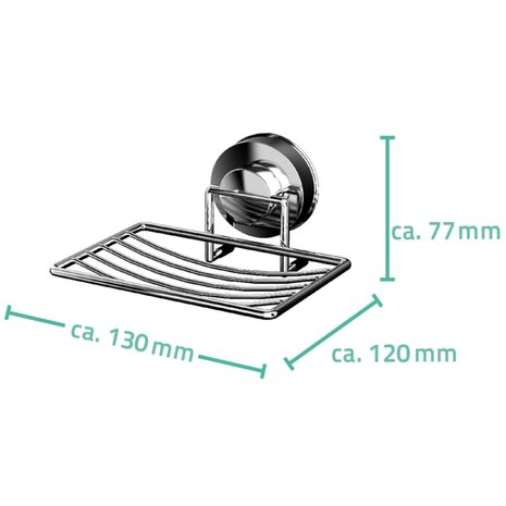 RIDDER Douchezeepbakje 13x12x7,7 cm chroom 12040100 3
