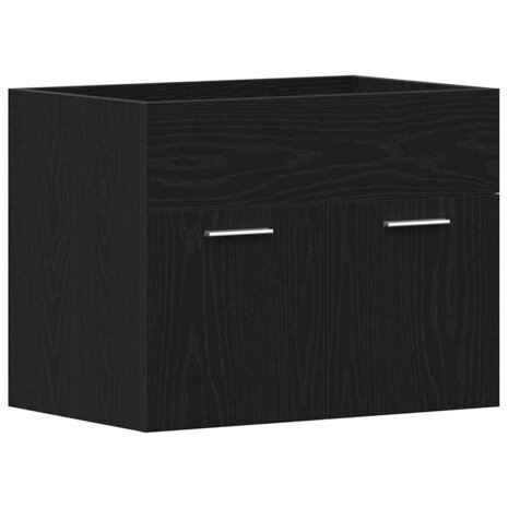 Wastafelkast 60x38,5x46 cm bewerkt hout zwart eikenkleurig 2
