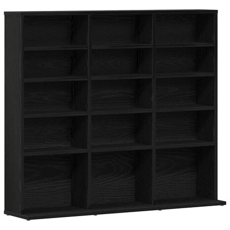 CD-kast 100,5x23x89,5 cm bewerkt hout zwart eikenkleurig 2