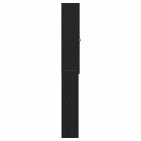 Wasmachinekast 64x25,5x190 cm zwart eikenkleur 7