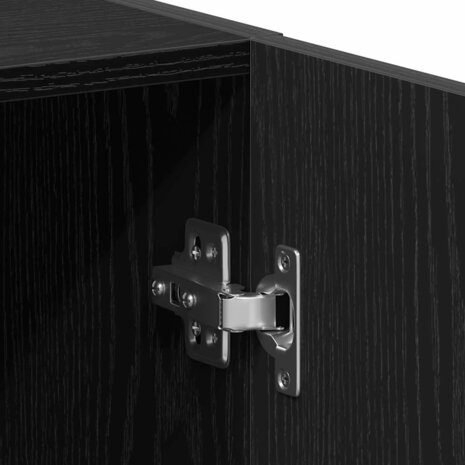 Wasmachinekast 64x25,5x190 cm zwart eikenkleur 9