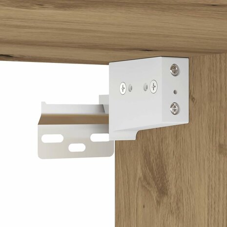 2-delige Badkamermeubelset bewerkt hout artisanaal eikenkleur 9