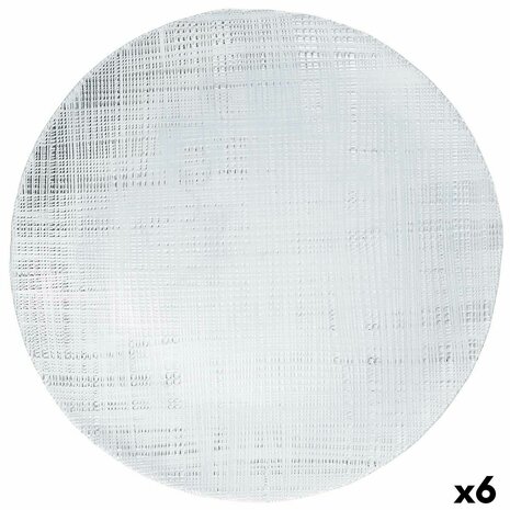 Onderbord Bidasoa Ikonic Transparant Glas Ø 33 cm (6 Stuks) (Pack 6x) 2