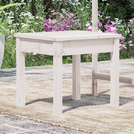 Tuinbank 50x44x45 cm massief grenenhout wit 3