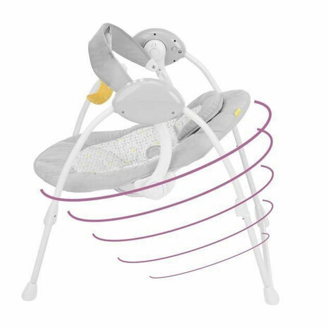 Schommelstoel Badabulle Candy Comfort Swing Grijs Wit 3