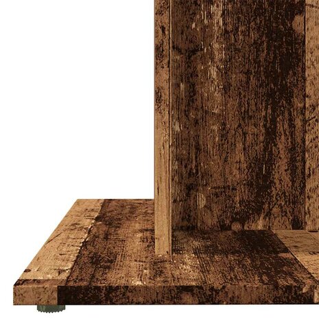 Eettafel 80x80x75 cm bewerkt hout oud houtkleurig 8
