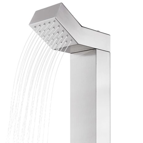 Buitendouche met grijze basis 225 cm roestvrij staal 7