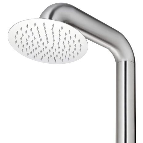 Buitendouche met grijze basis 230 cm roestvrij staal 9