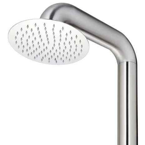 Buitendouche met bruine basis 230 cm roestvrij staal 9