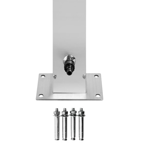 Buitendouche met grijze basis 225 cm roestvrij staal 8