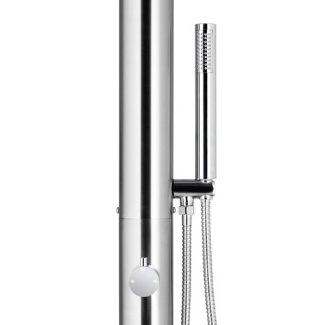 Buitendouche met grijze basis 230 cm roestvrij staal 7