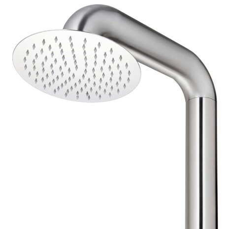 Buitendouche met grijze basis 230 cm roestvrij staal 9