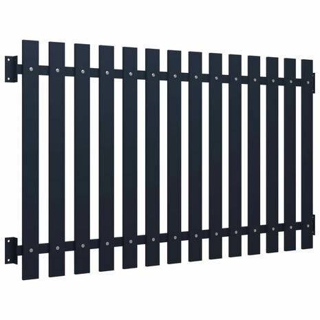 Schuttingpaneel 170,5x100 cm gepoedercoat staal antraciet 2