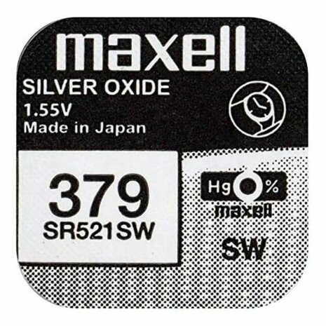 Knoopcel Maxell SR521SW 379 1,55 V Knoopcelbatterij 2