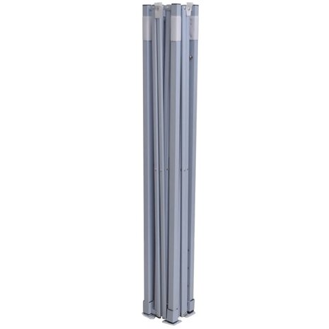 Partytent met 2 zijwanden inklapbaar 2x2 m staal blauw 6