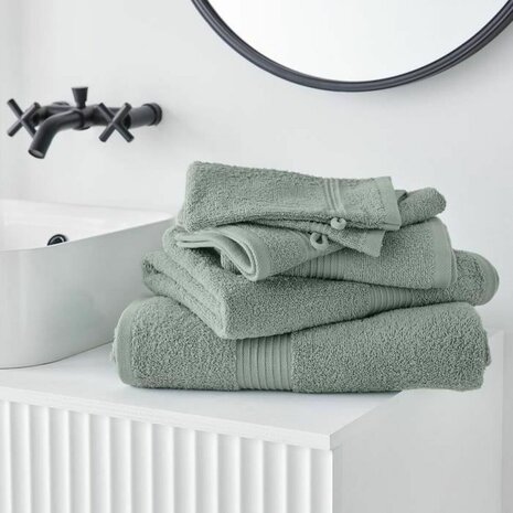 Handdoekenset TODAY Essential Celadon Lichtgroen 50 x 90 cm (10 Stuks) 2