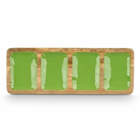 Dienblad met Vakjes GiftDecor MALI-941 G Groen 46 x 3 x 17 cm (6 Stuks) 4