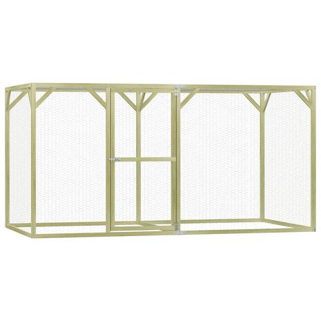 Kippenhok 1,5x3x1,5 m geïmpregneerd grenenhout 1