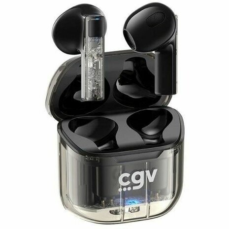 Draadloze Koptelefoon met Oplaadetui CGV URBAN GHOST Zwart 1