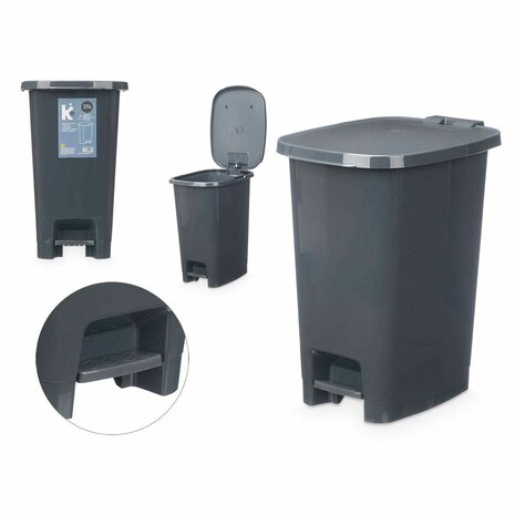 Pedaalemmer ABK-142 Antraciet Plastic 25 L (6 Stuks) 3