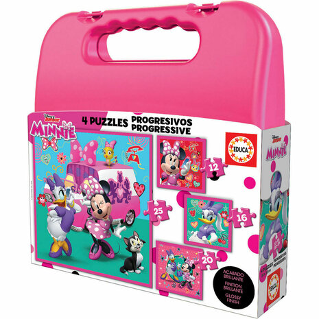 Set van 4 Puzzels Educa Minnie & The Happy Helpers 2