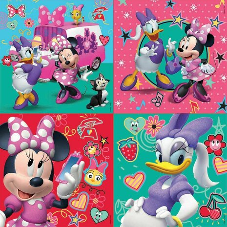 Set van 4 Puzzels Educa Minnie & The Happy Helpers 3