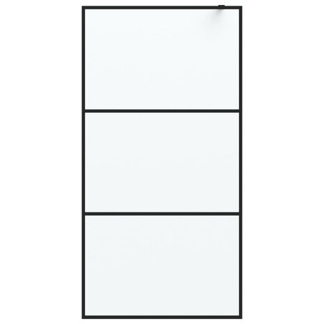 Inloopdouchewand 100x195 cm mat ESG-glas zwart 3