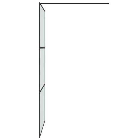 Inloopdouchewand 100x195 cm mat ESG-glas zwart 4