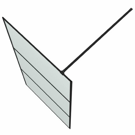Inloopdouchewand 100x195 cm mat ESG-glas zwart 5