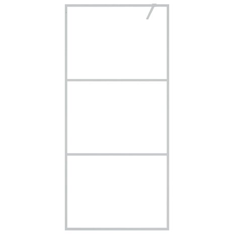 Inloopdouchewand 90x195 cm transparant ESG-glas zilverkleurig 3