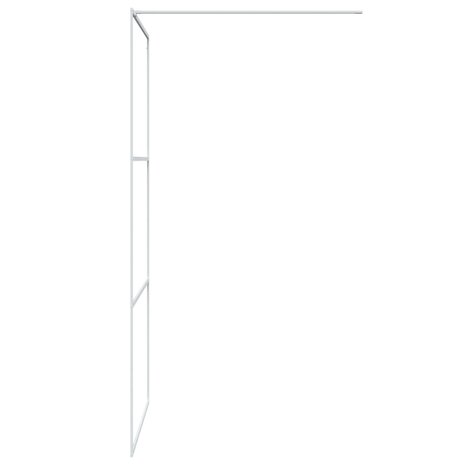 Inloopdouchewand 100x195 cm transparant ESG-glas wit 4